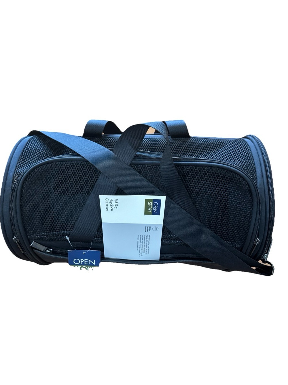 Open Story Pet Carrier Duffel Navy Soft-Sided Travel Bag 17.5” Removable Pad NWT